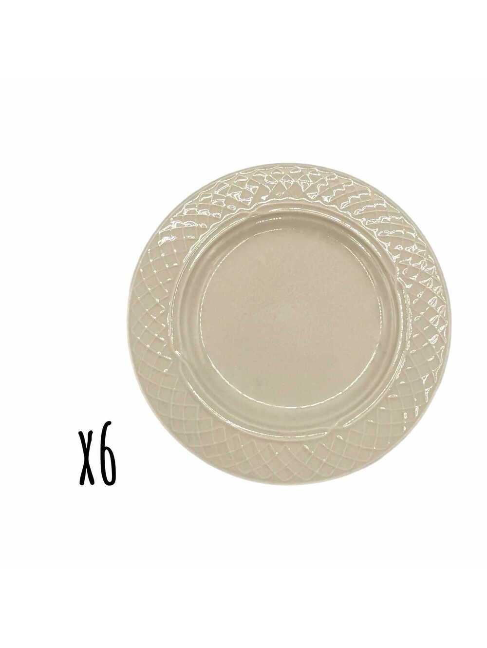 Set of 6 Vintage Homer Laughlin Gothic (Wide Rim) 6.25” Bread Plates